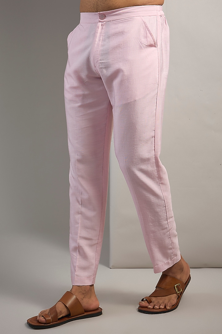 Blush Pink Georgette Sequin Embroidered Kurta Set by Rabani & Rakha Men at Pernia's Pop Up Shop