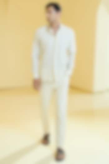 Ivory Georgette Co-Ord Set by Rabani & Rakha Men at Pernia's Pop Up Shop