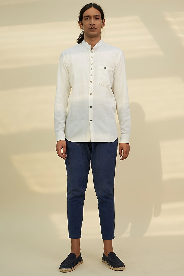 White Khadi Shirts Trousers - Buy White Khadi Shirts Trousers