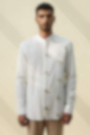 White Embroidered Shirt by Rivil Civil By Arun