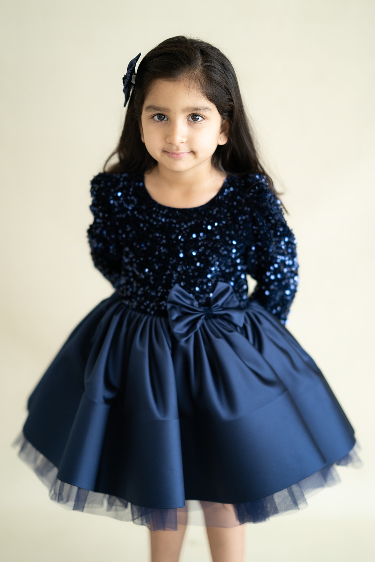 Navy blue frock 2024 for baby girl