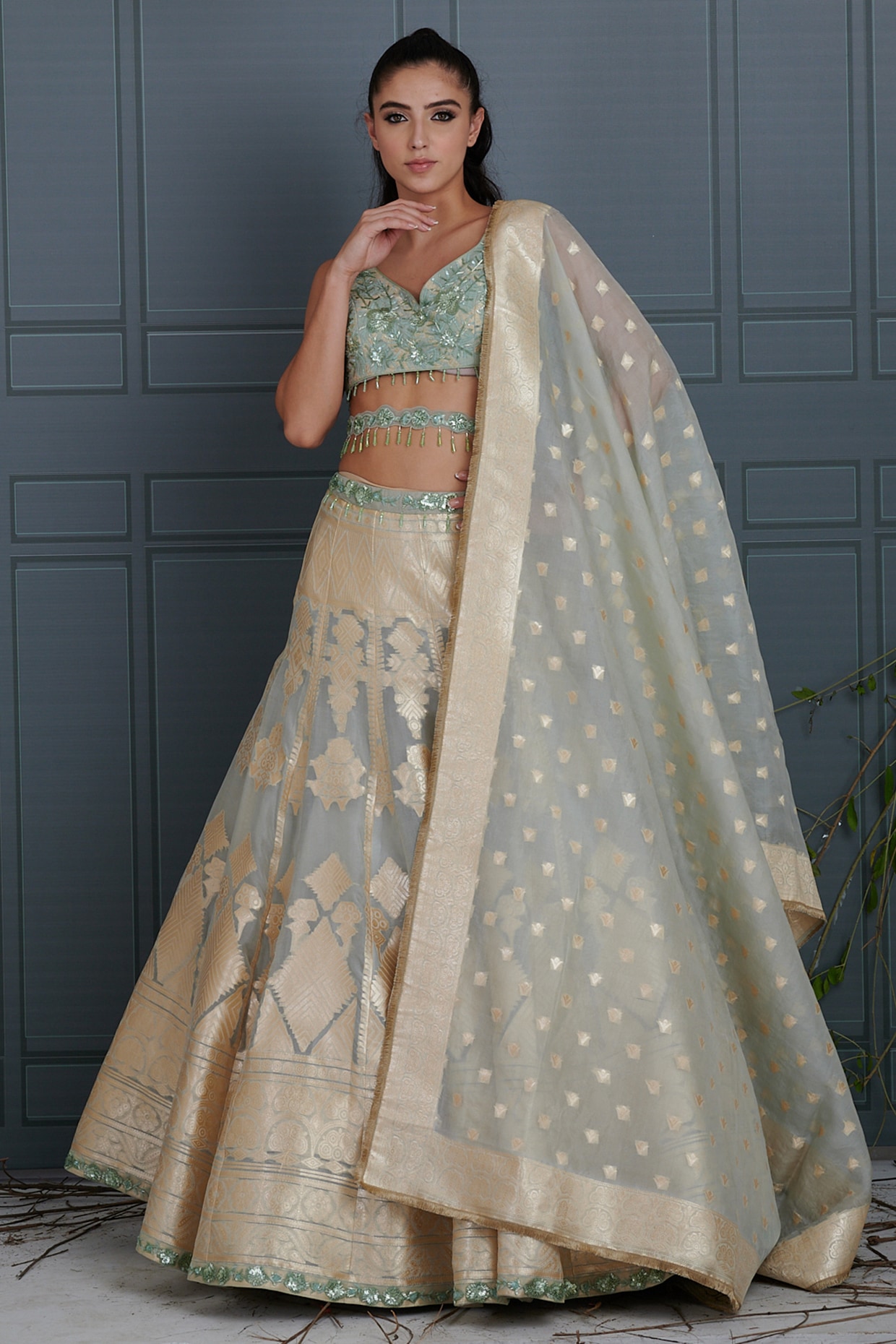 Banarasi Silk - Lehenga: Shop online Bridal Wedding Lehenga, Party Wear &  Bollywood Lehenga