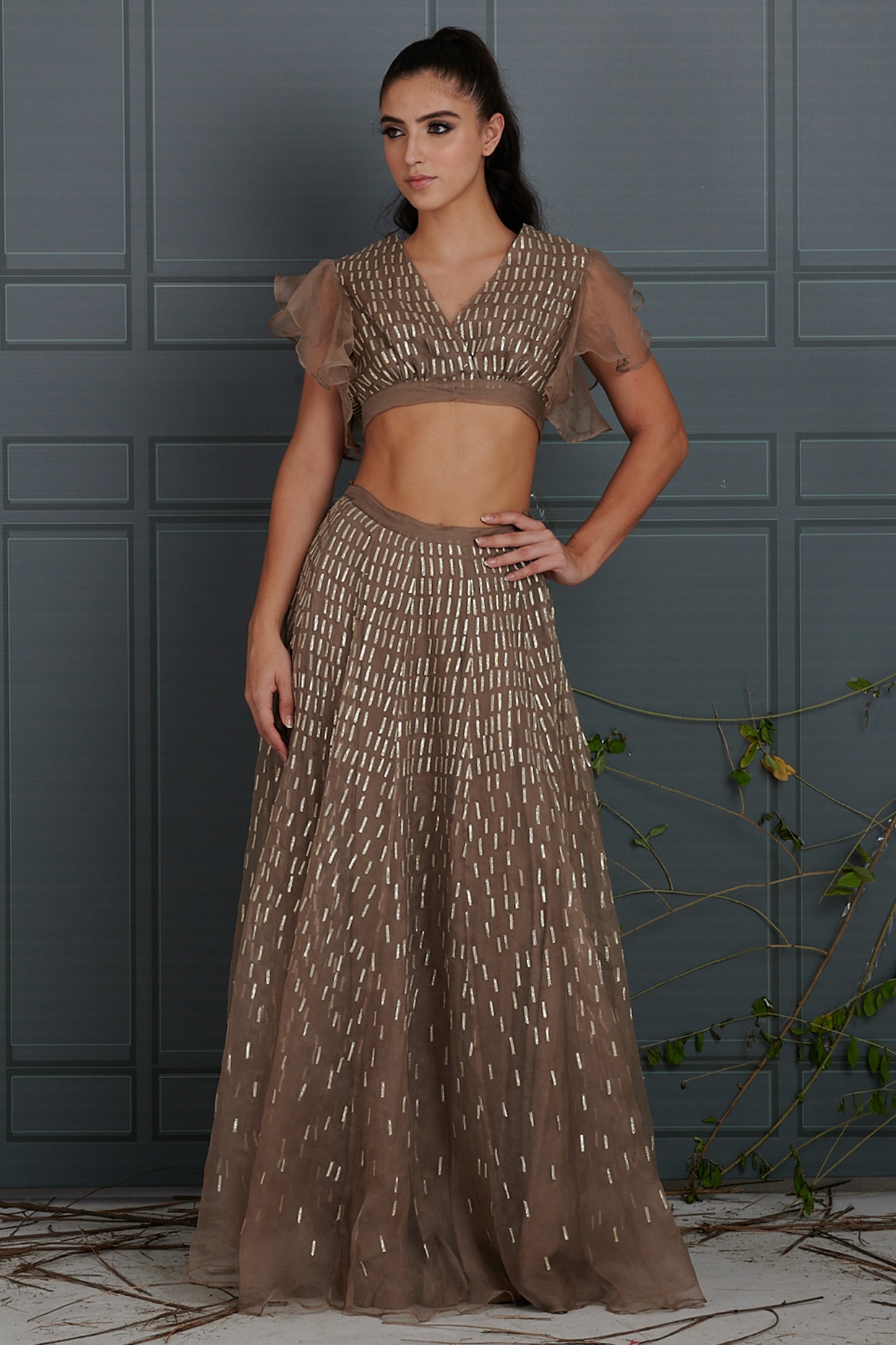 Vinayak Women's Ruffel Net Lehenga Choli with siqvanc blouse Set (Free  Size;Black) : Amazon.in: कपड़े और एक्सेसरीज़