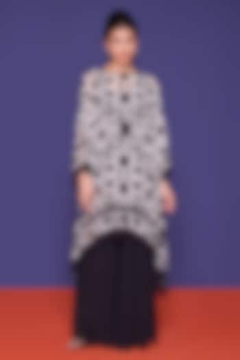 Black Georgette Printed Kaftan Set by RCKC AURUM at Pernia's Pop Up Shop