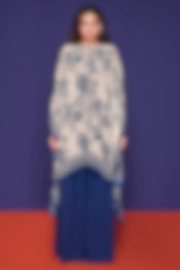 Azur Blue Georgette Printed Kaftan Set by RCKC AURUM at Pernia's Pop Up Shop