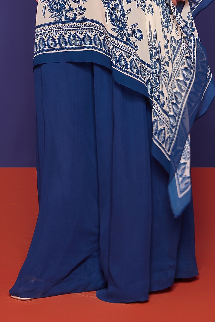 Azur Blue Georgette Printed Kaftan Set by RCKC AURUM at Pernia's Pop Up Shop
