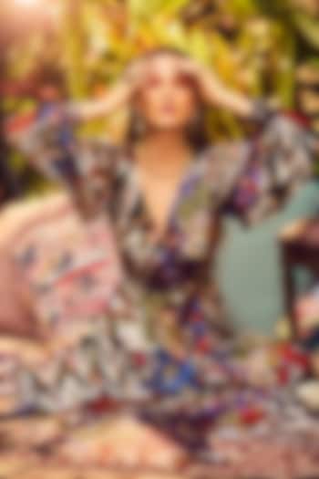 Gold Plated Earrings With Swarovski Pearls by Radhika Agrawal Jewels at Pernia's Pop Up Shop