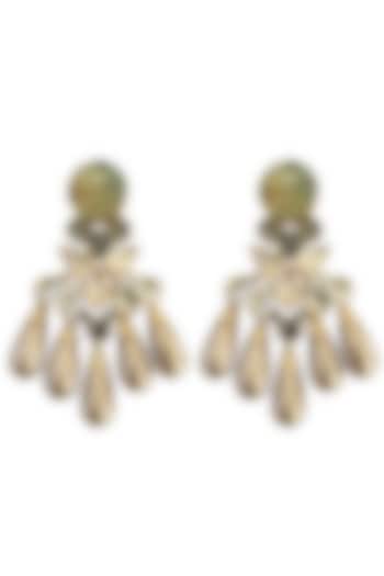 Gold Plated Crystals Earrings by Radhika Agrawal Jewels at Pernia's Pop Up Shop