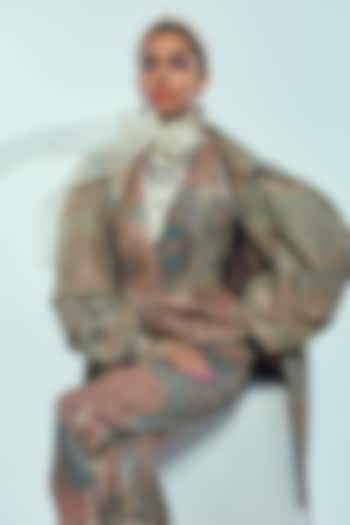 Gold Plated Crystals Earrings In Brass by Radhika Agrawal Jewels at Pernia's Pop Up Shop