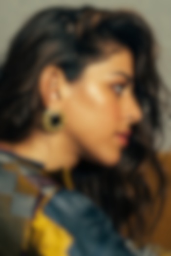 Gold Plated Stud Earrings by Radhika Agrawal Jewels at Pernia's Pop Up Shop