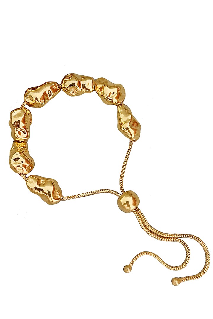 Gold Plated Bracelet In Brass by Radhika Agrawal Jewels