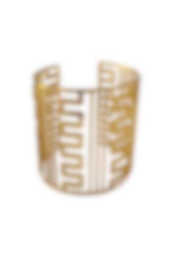Gold Plated Hand Cuff In Brass by Radhika Agrawal Jewels