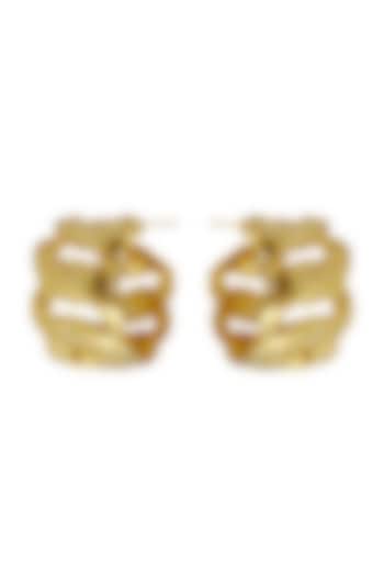 Gold Plated Chain Hoop Earrings by Radhika Agrawal Jewels