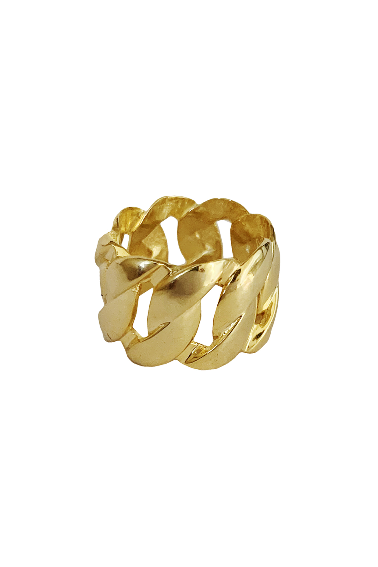 Gold Plated Chained Ring by Radhika Agrawal Jewels
