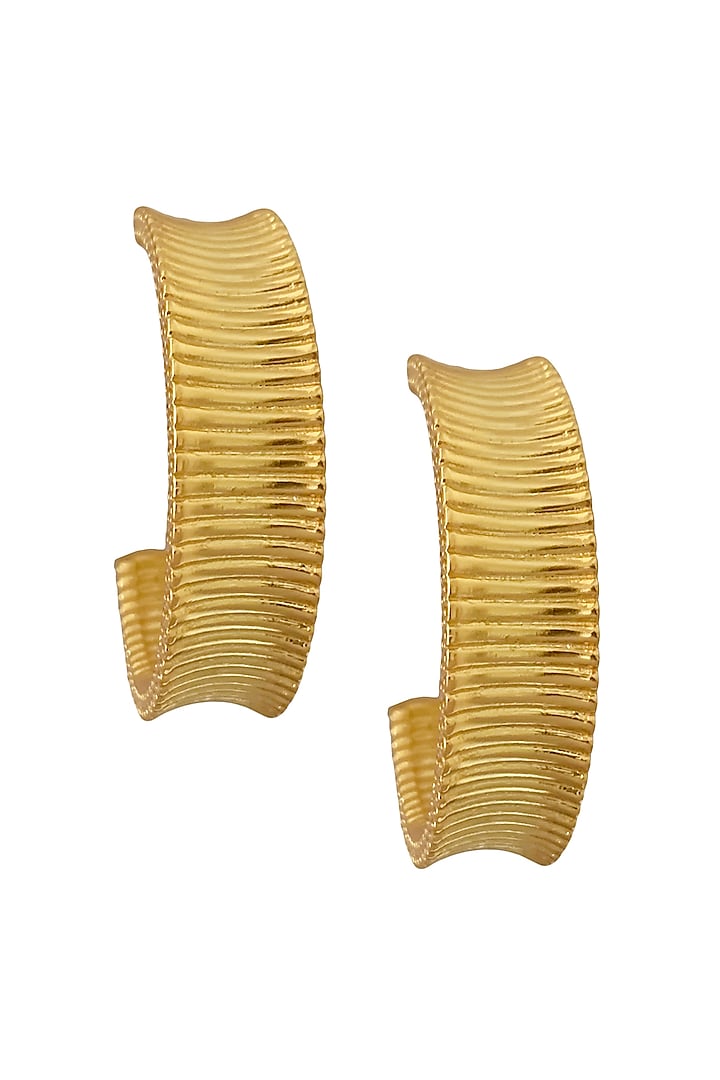 Gold Plated Earrings by Radhika Agrawal Jewels