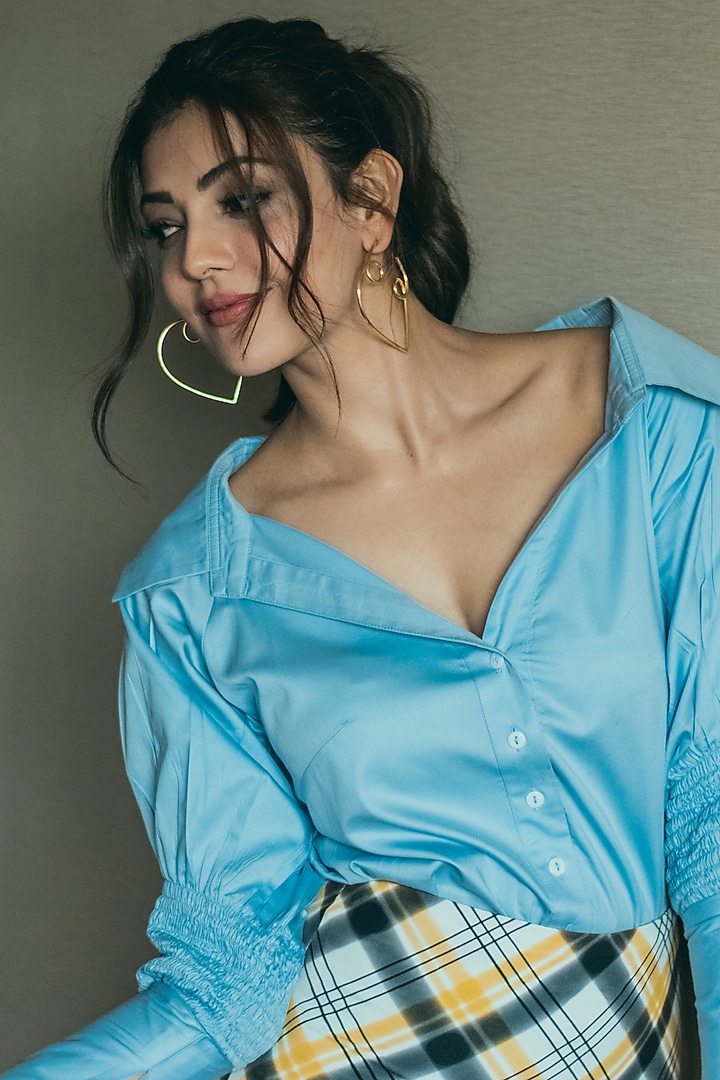 Gold Plated Heart Earrings by Radhika Agrawal Jewels at Pernia's Pop Up Shop