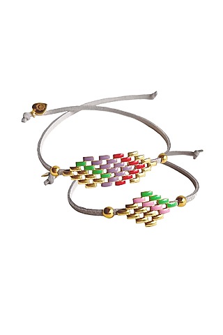 Multi Colored Handcrafted Rakhi by Radhika Agrawal Jewels