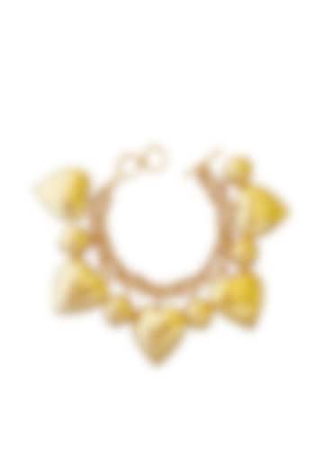Gold Finish Heart Motif & Charm Bracelet by Radhika Agrawal Jewels