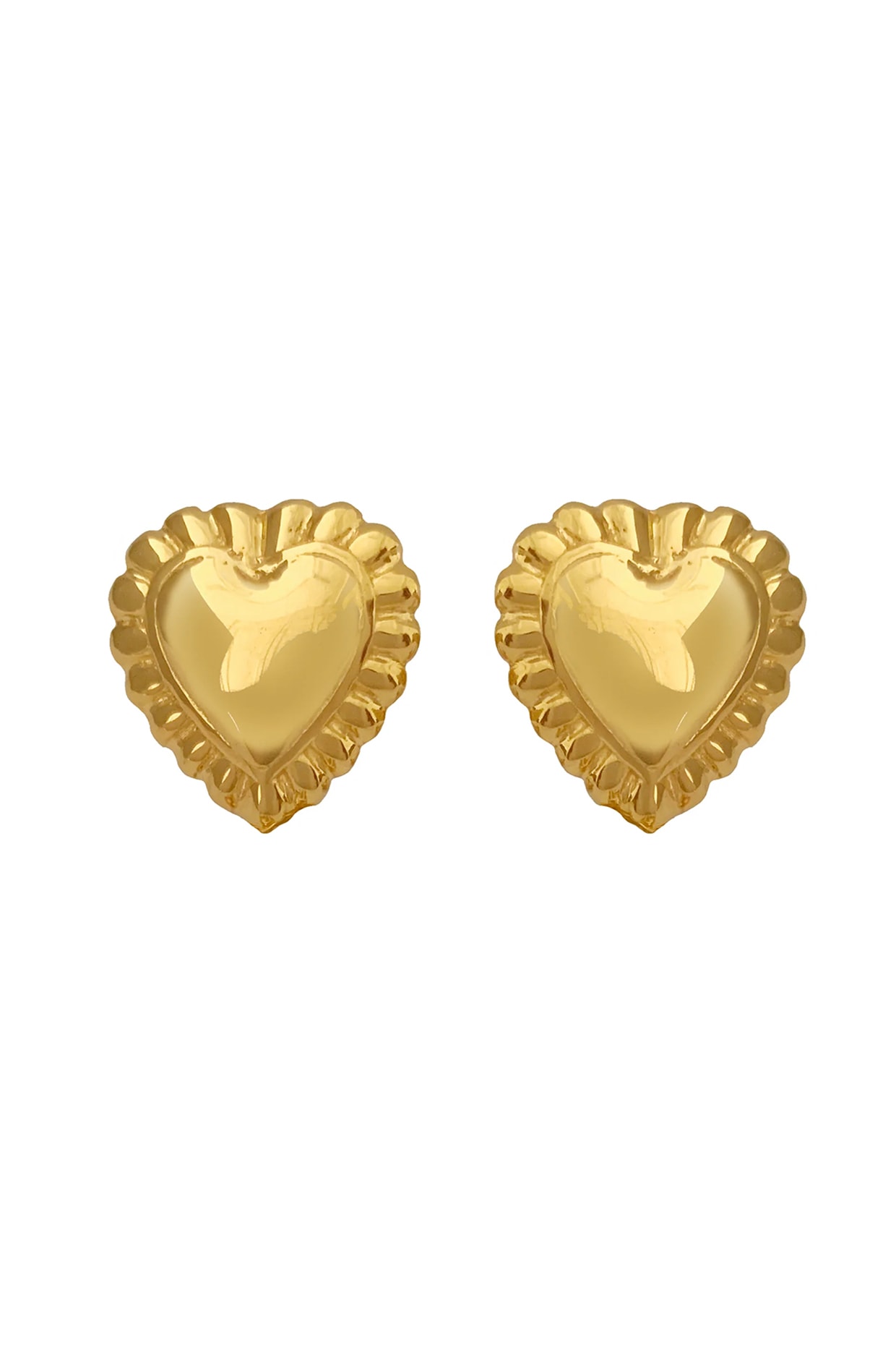 Diamonique 1.40 cttw Heart-Shaped Stud Earrings, 14K Gold - QVC.com