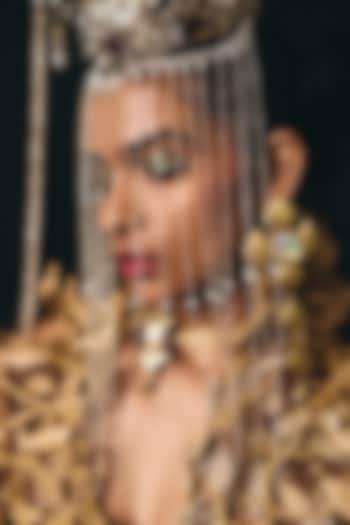 Gold Plated Opal Stone Dangler Earrings by Radhika Agrawal Jewels at Pernia's Pop Up Shop