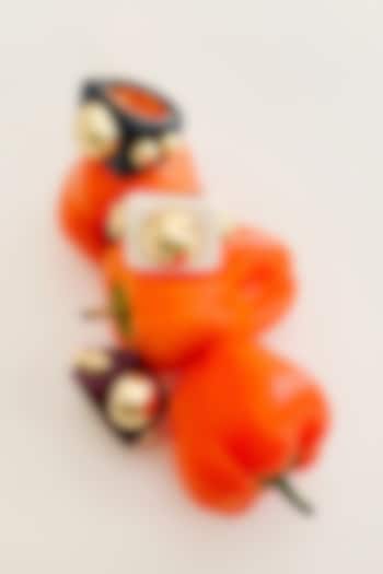 Gold Plated Ivory Bubble Ring by Radhika Agrawal Jewels at Pernia's Pop Up Shop