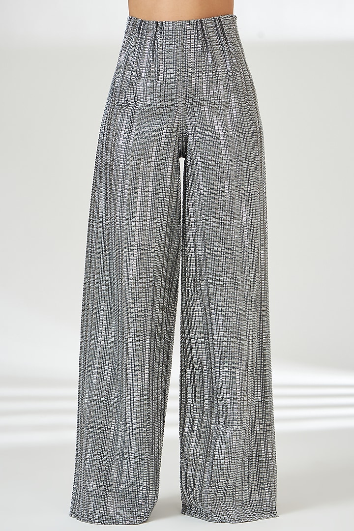 Silver Tulle Bomber Jacket by RUDRAKSH DWIVEDI at Pernia's Pop Up Shop