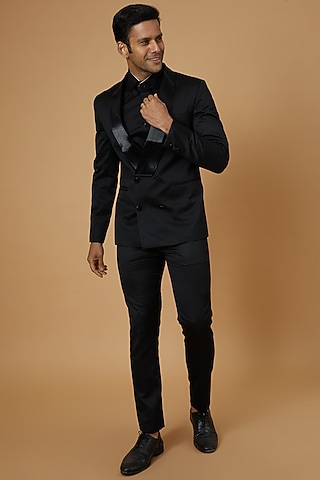 Black Metal Wire Tuxedo Set by RimZim Dadu Men