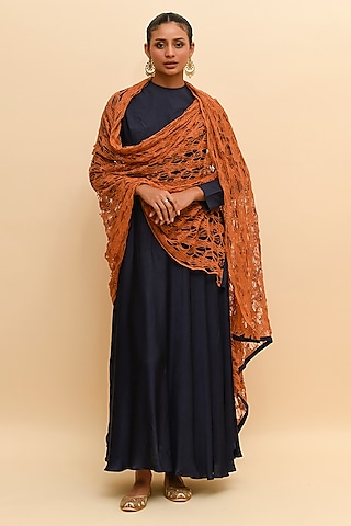 Blue Modal Anarkali by RdotY by Rishi & Vibhuti