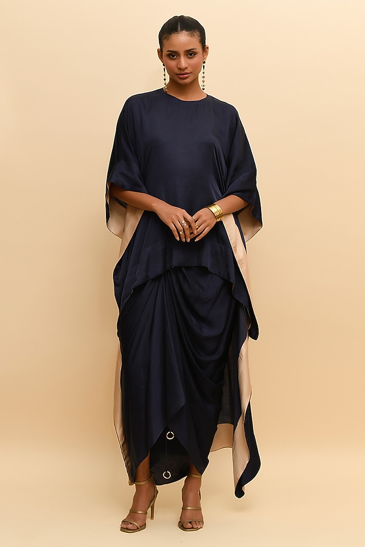 Blue Modal Asymmetric Top by RdotY by Rishi & Vibhuti at Pernia's Pop Up Shop