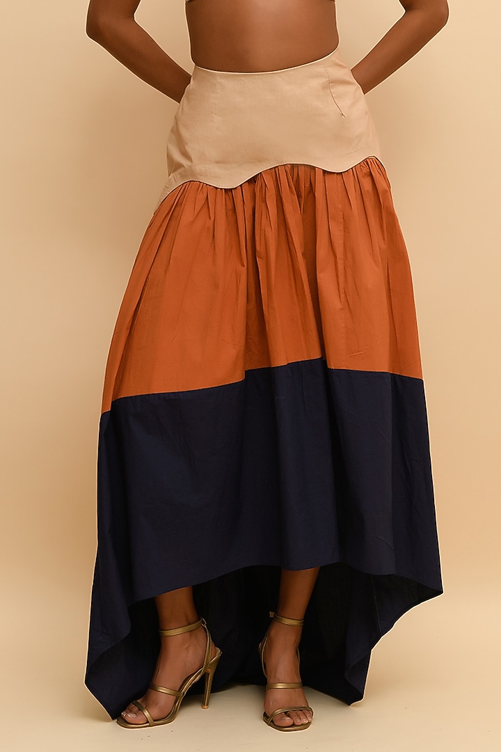 Multi-Colored Modal High-Low Maxi Skirt by RdotY by Rishi & Vibhuti at Pernia's Pop Up Shop