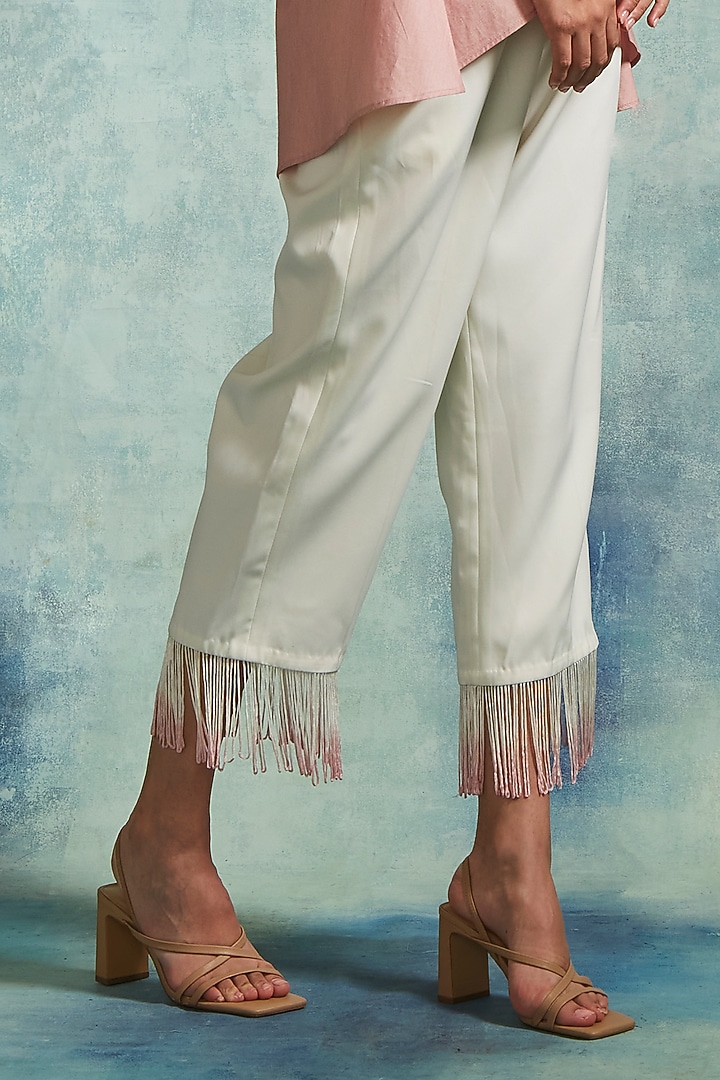 Pink Crepe & Cotton Co-Ord Set by Radhika & Raghav at Pernia's Pop Up Shop