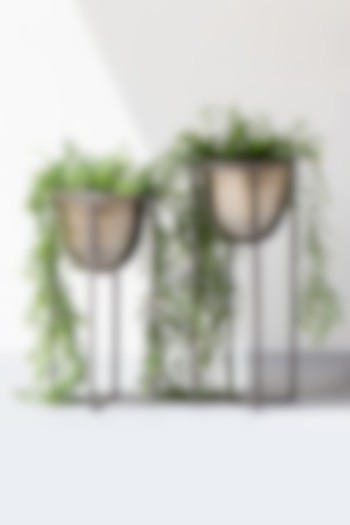 Silver Vintage Iron Planter (Set of 2) by The Decor Remedy at Pernia's Pop Up Shop