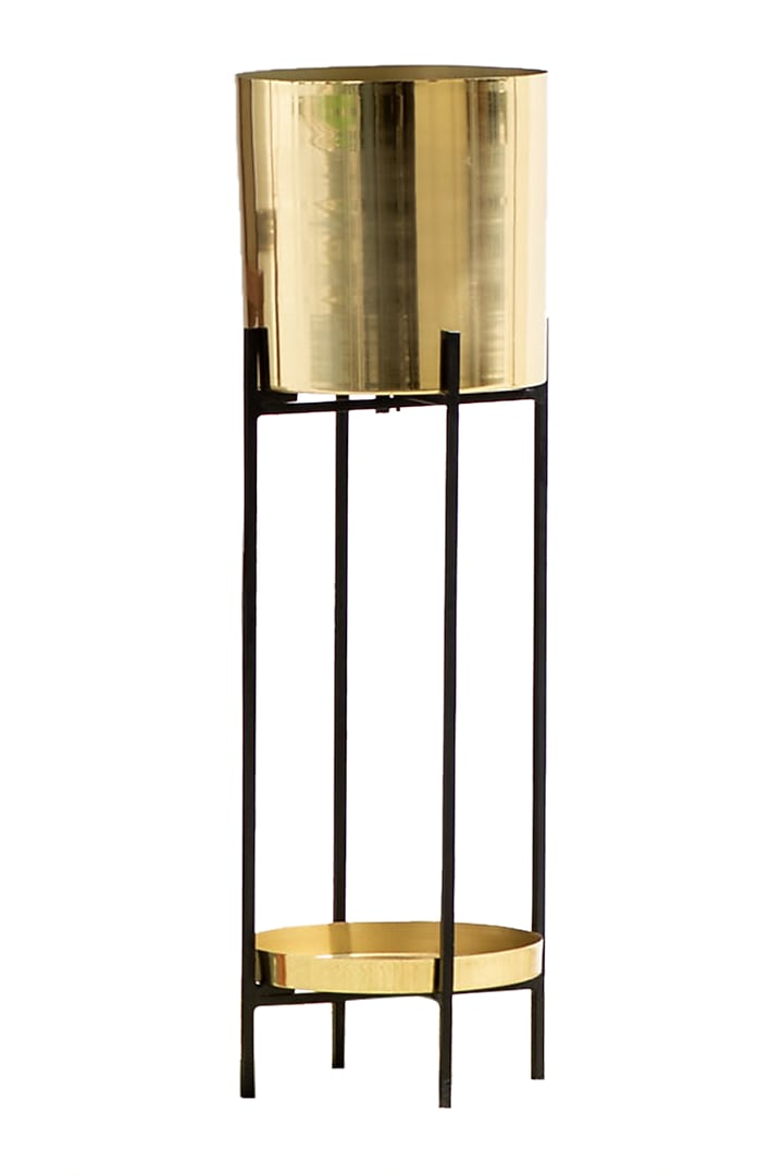 Handmade Shiny Gold & Black Iron Planter by The Decor Remedy at Pernia's Pop Up Shop