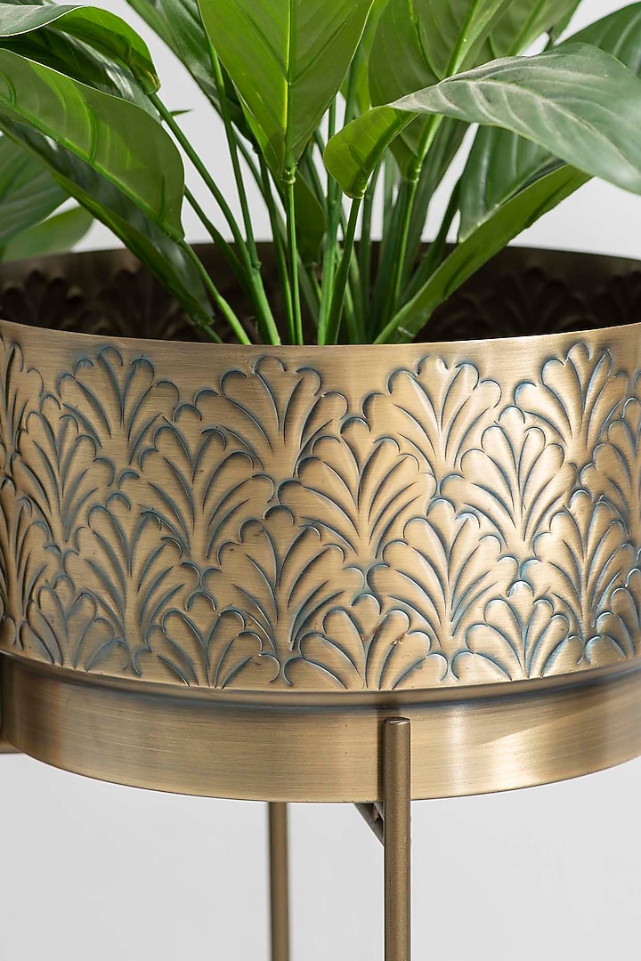 Antique Gold Planters (Set of 2) by The Decor Remedy at Pernia's Pop Up Shop