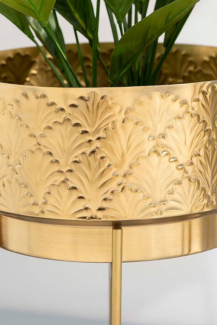 Yellow Gold Planters (Set of 2) by The Decor Remedy at Pernia's Pop Up Shop