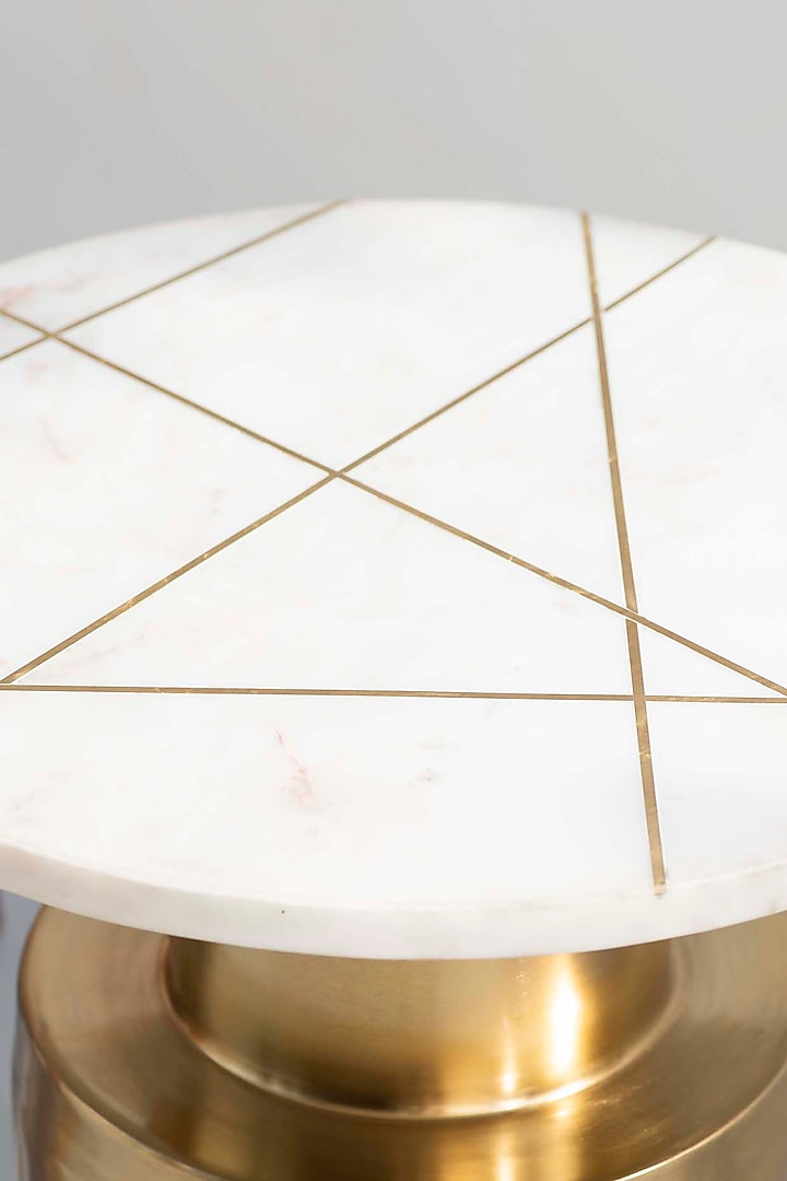 White & Gold Minimalist Table by The Decor Remedy at Pernia's Pop Up Shop