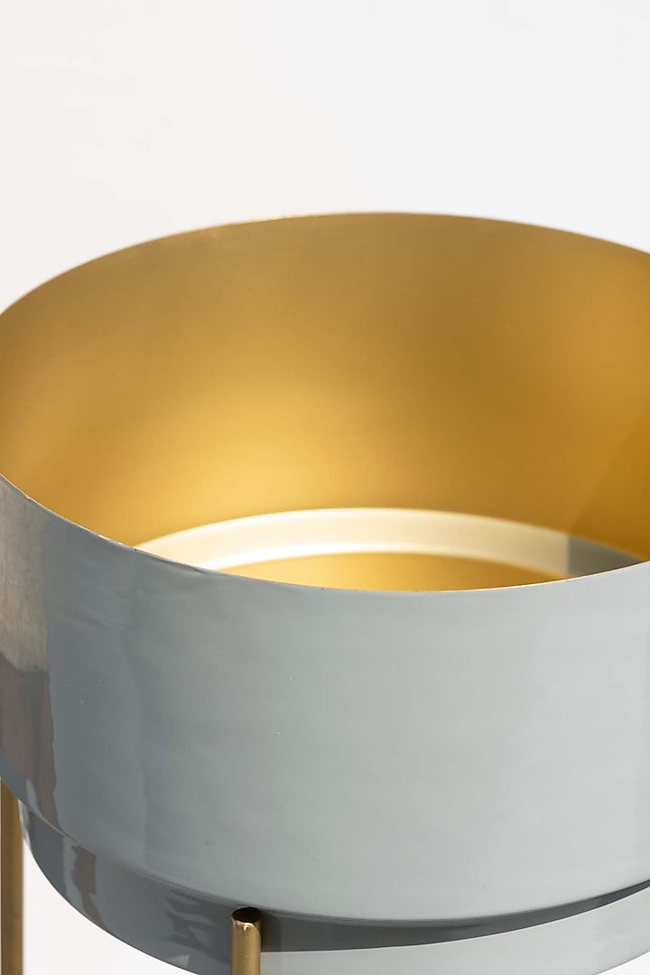 Grey Enemeled Planters (Set of 2) by The Decor Remedy at Pernia's Pop Up Shop