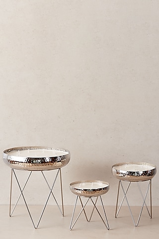 Silver Candle Stands (Set of 3) by The Decor Remedy