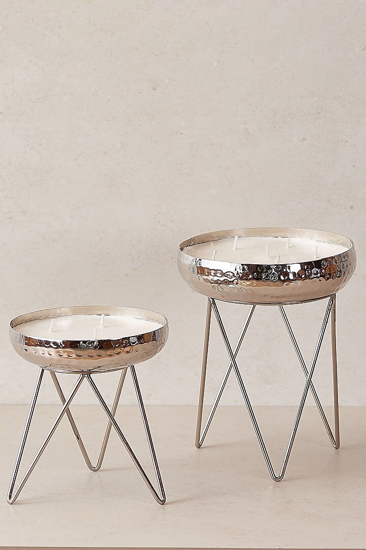 Silver Candle Stands (Set of 3) by The Decor Remedy at Pernia's Pop Up Shop