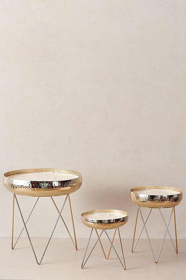 Gold Candle Stands (Set of 3) by The Decor Remedy at Pernia's Pop Up Shop