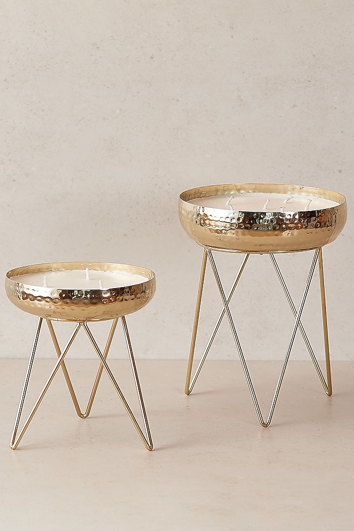 Gold Candle Stands (Set of 3) by The Decor Remedy at Pernia's Pop Up Shop
