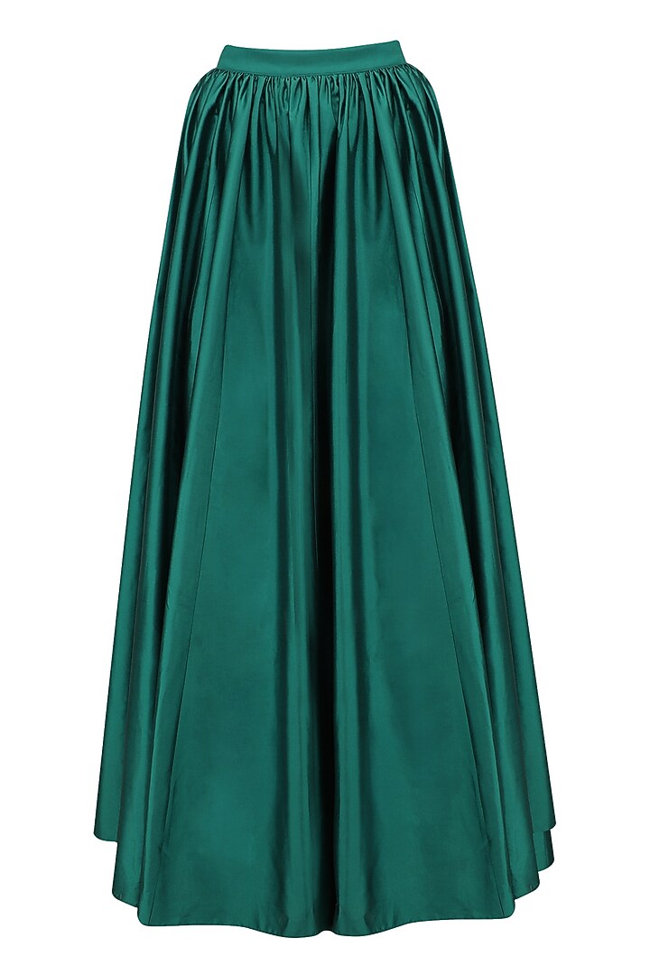 Teal off shoulder crop top and skirt set available only at Pernia's Pop Up Shop.
