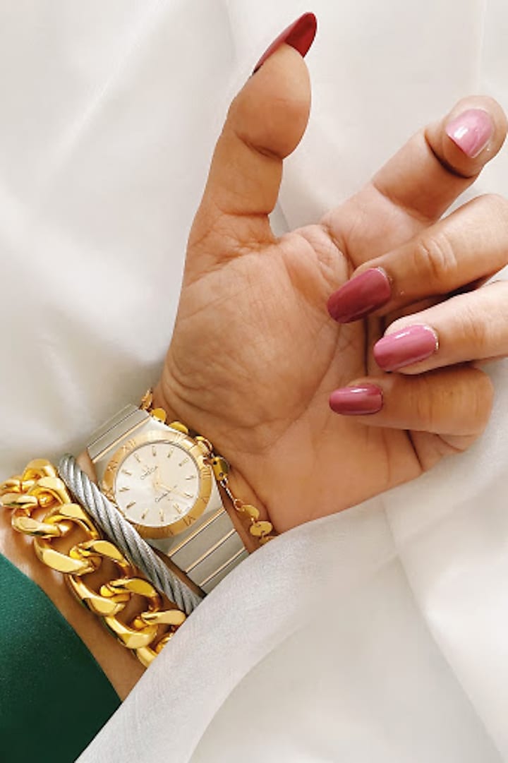 Gold Plated Brass Bracelet by Radhika Agrawal Jewels