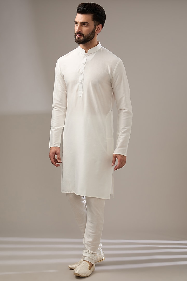 Ivory Silk Dori Work Wedding Sherwani Set by RE CHANNEL at Pernia's Pop Up Shop