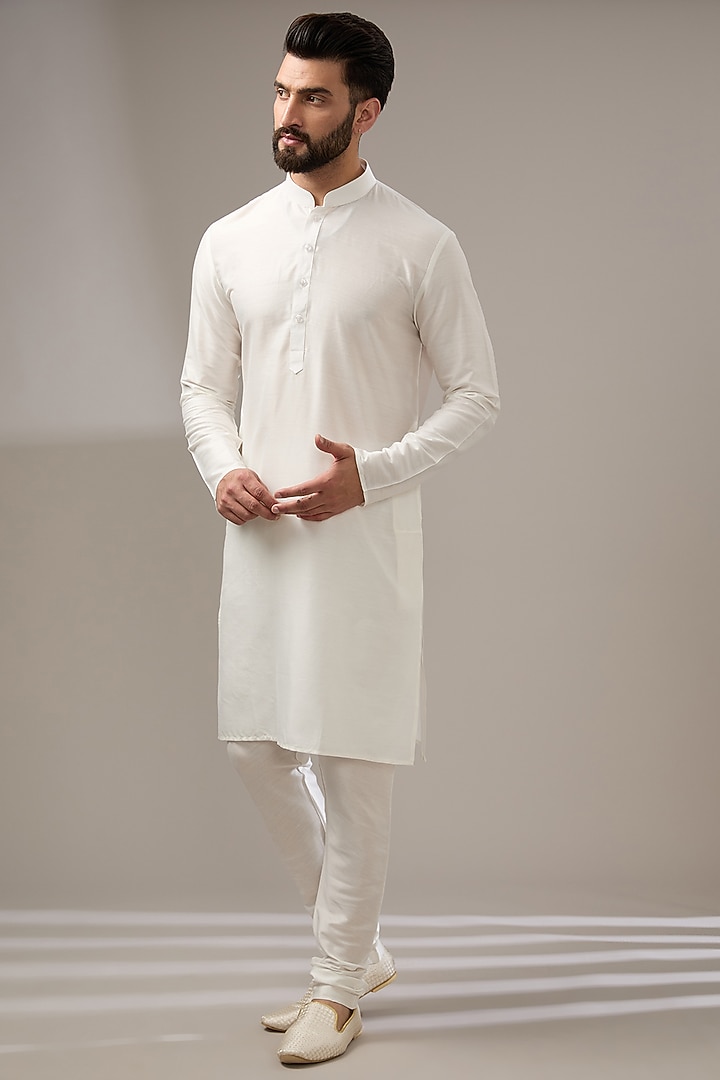 Ivory Silk Geometric Dori Work Wedding Sherwani Set by RE CHANNEL at Pernia's Pop Up Shop