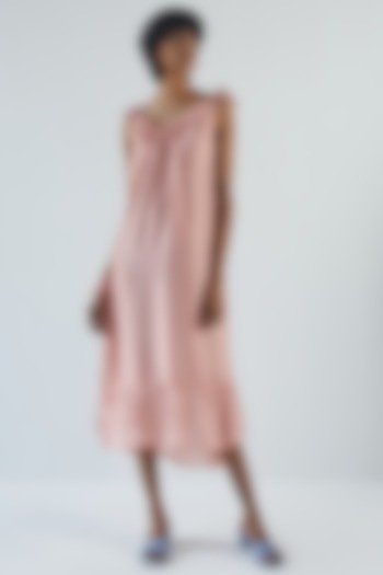 Blush Pink Bemberg Midi Dress by Reistor