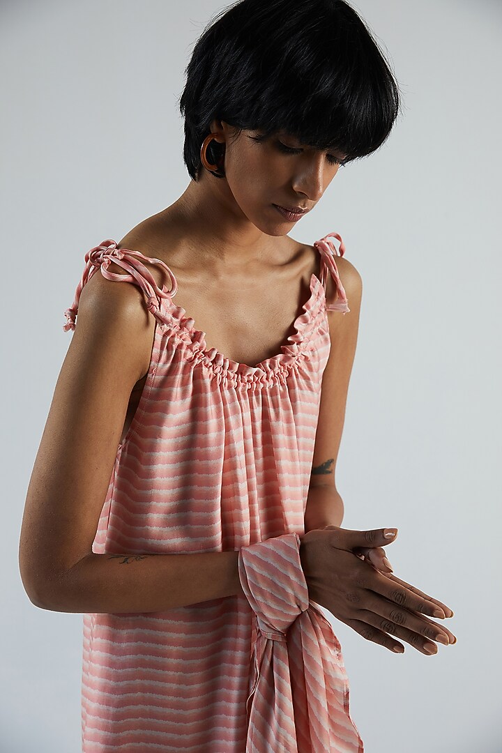 Blush Pink Bemberg Midi Summer Dress by Reistor at Pernia's Pop Up Shop