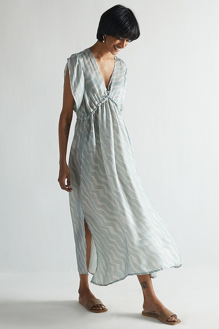 White Bemberg Maxi Summer Dress by Reistor at Pernia's Pop Up Shop