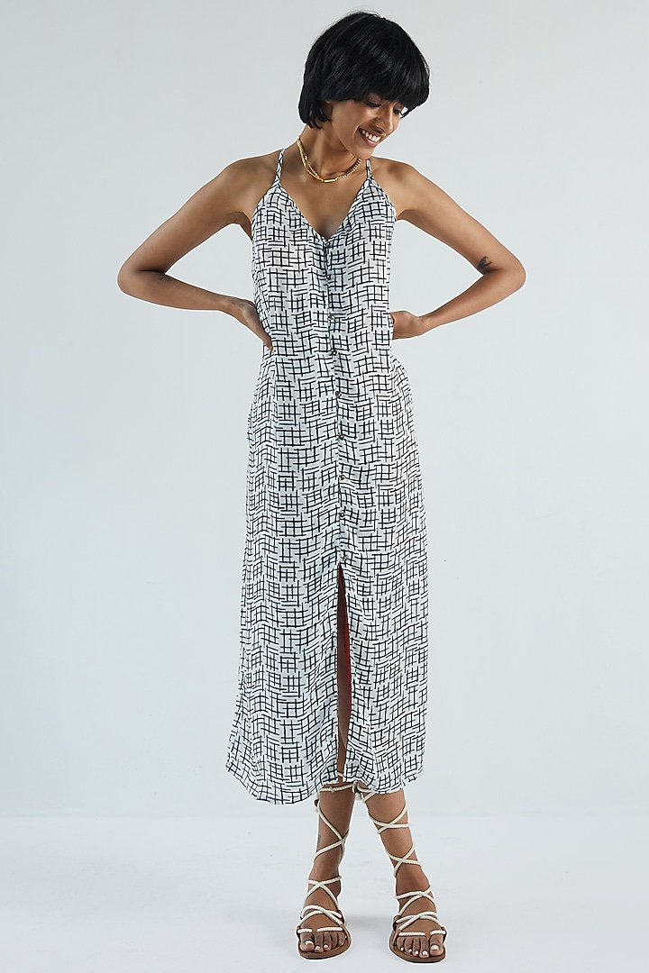 White Tencel Midi Summer Dress by Reistor at Pernia's Pop Up Shop