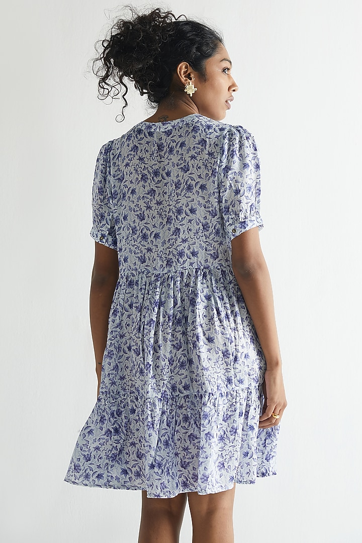 White Bemberg Mini Tiered Summer Dress by Reistor at Pernia's Pop Up Shop